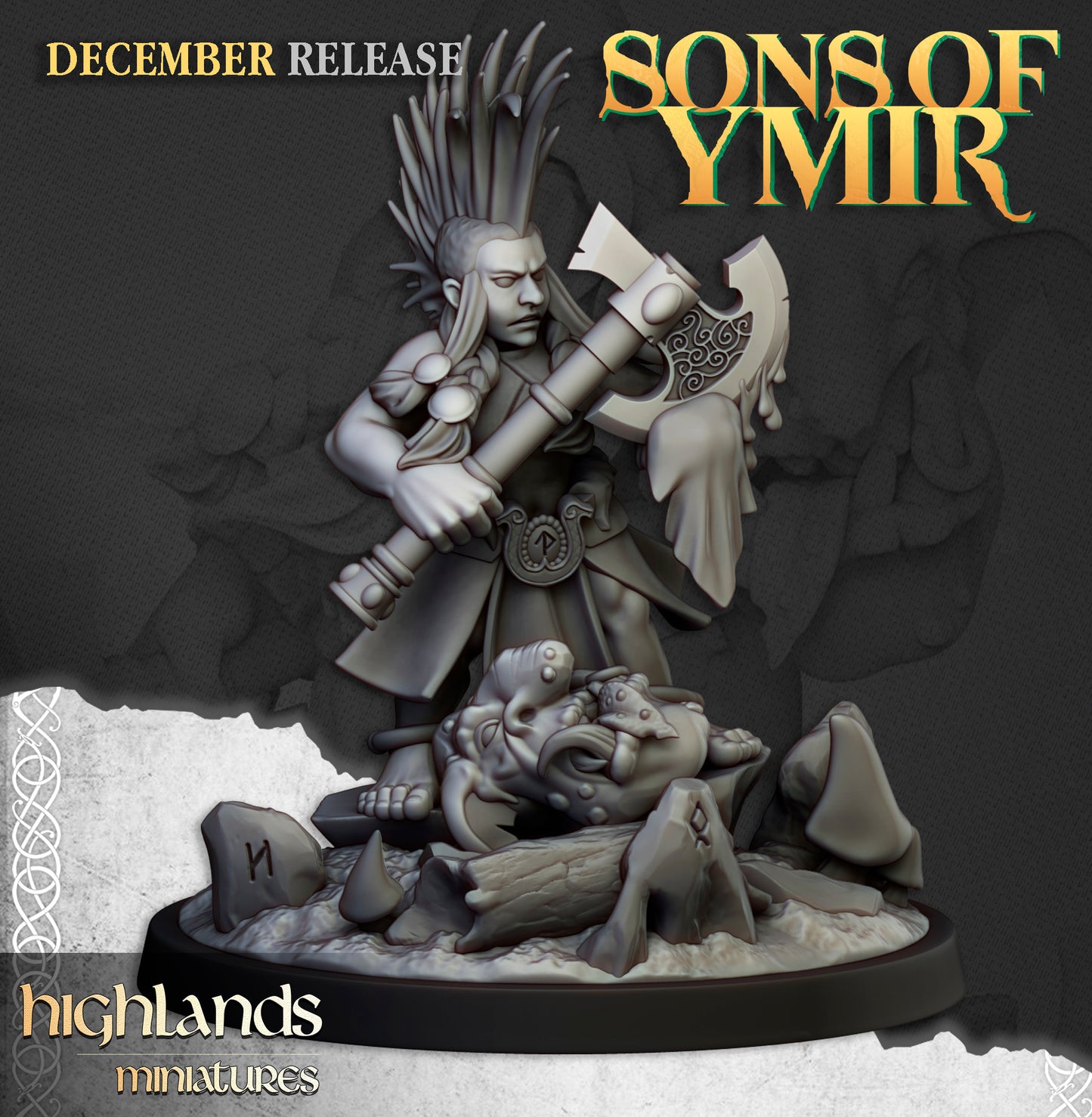 Female Dwarf Trollseeker - Highlands Miniatures