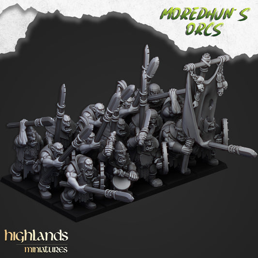 Orc Warriors with Spears - Highlands Miniatures