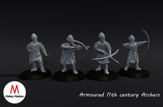11th Century Armoured Archers - Medbury Miniatures
